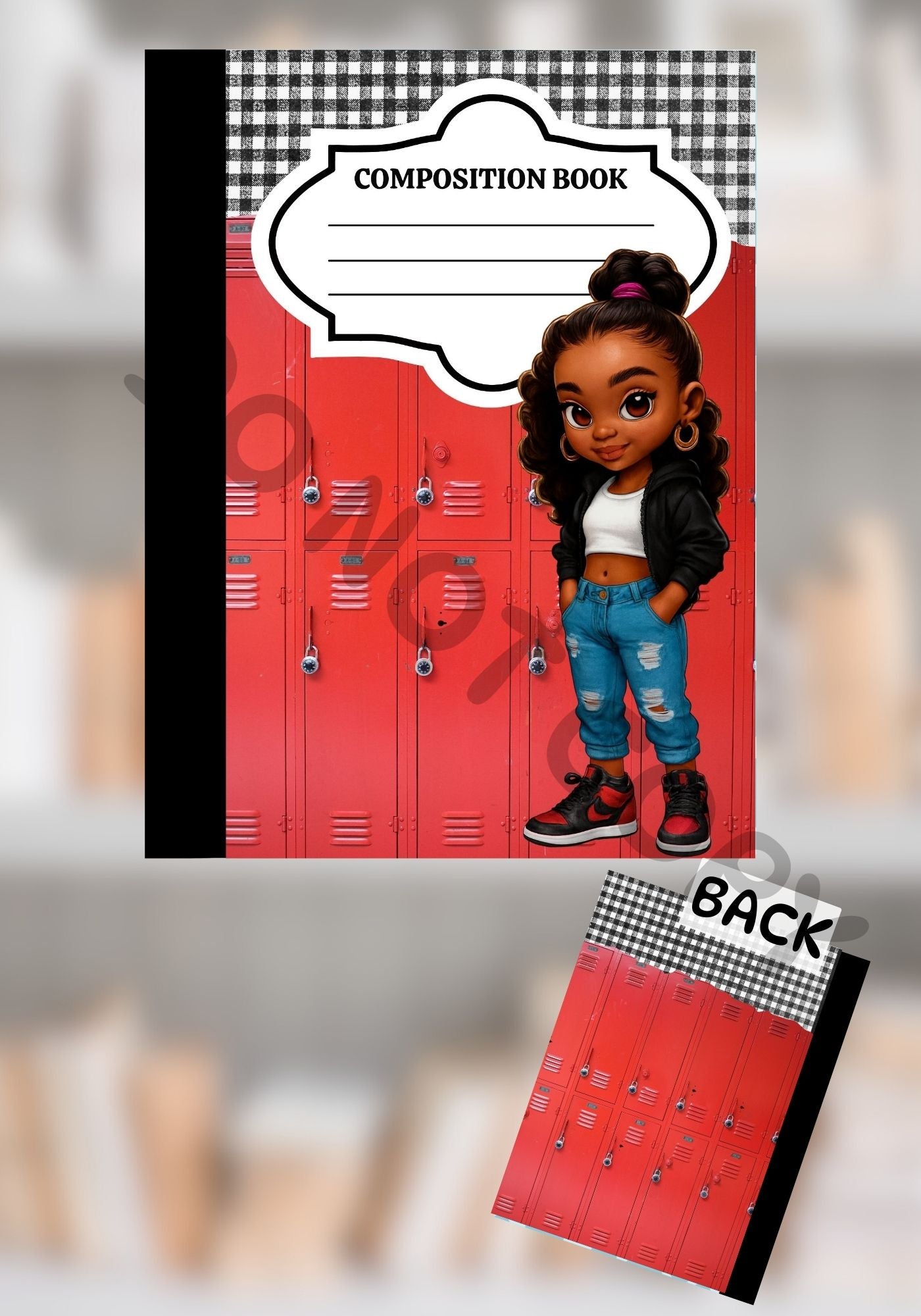 Locker Vibes Girl Composition Notebook