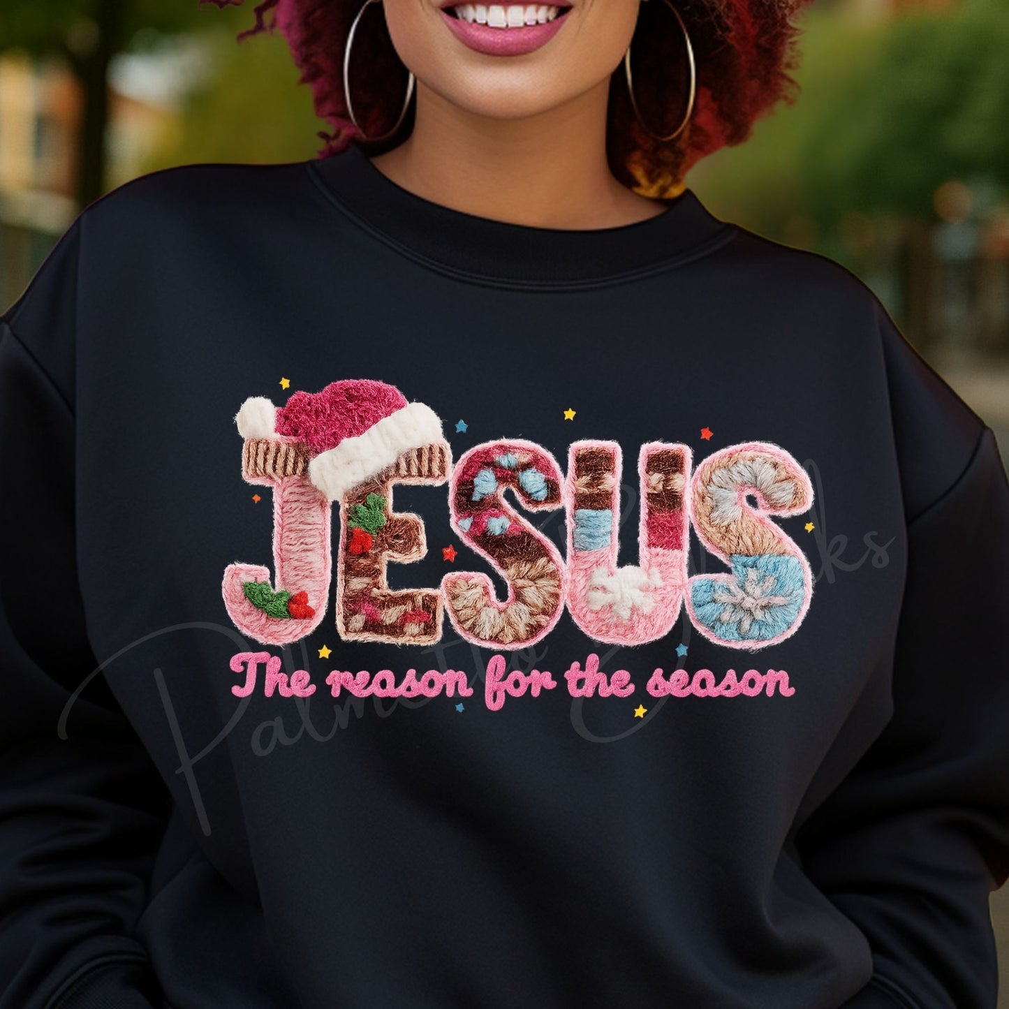 Jesus is the Reason - Faux Yarn Full Color Transfer