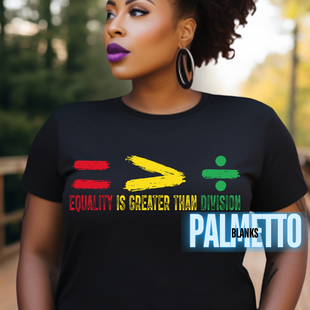 Equality Greater than Division - Full Color Screen Print Transfer