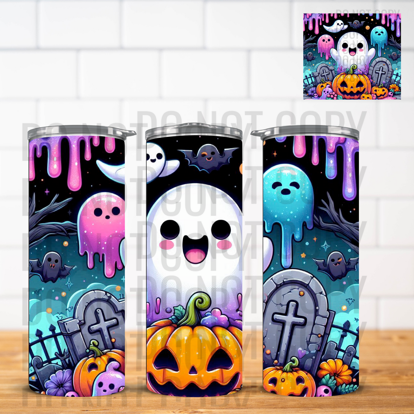 Colorful Halloween Tumbler Wraps