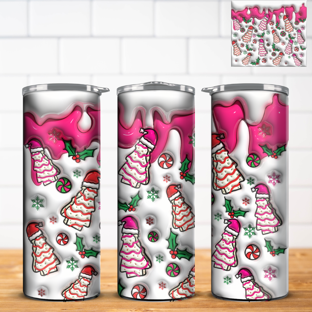 Christmas 3D Inflated Tumbler Wrap