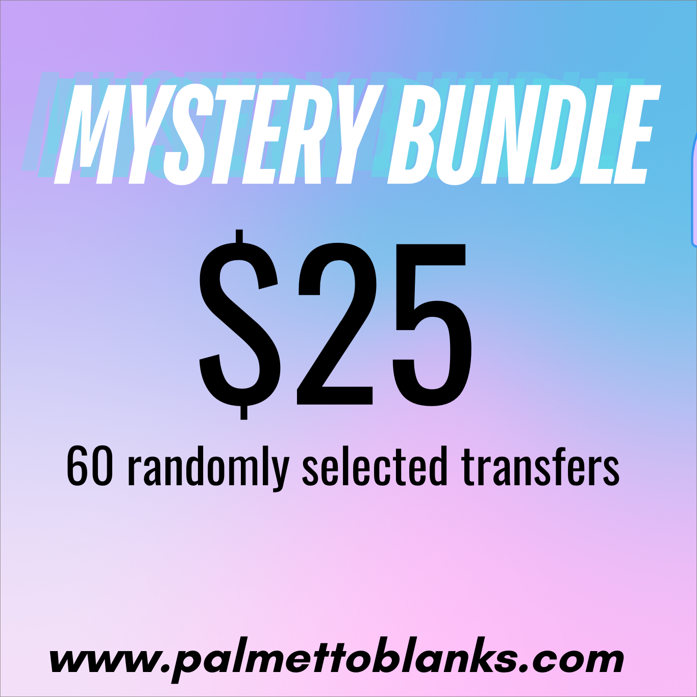 Screen Print Transfer Mystery Bags (60 random transfers)