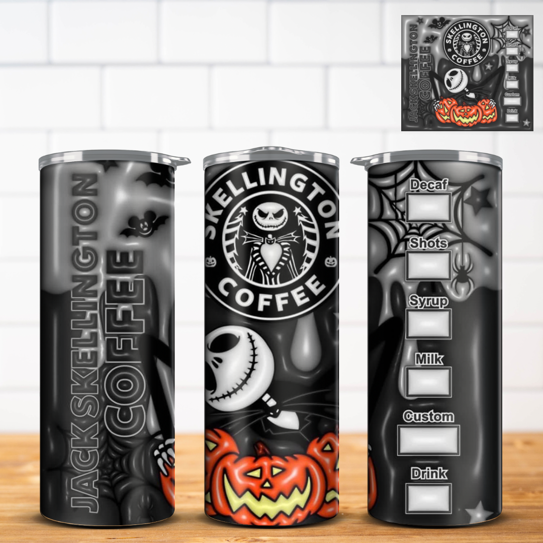 J. Skellington 3D Inflated Tumbler Wrap
