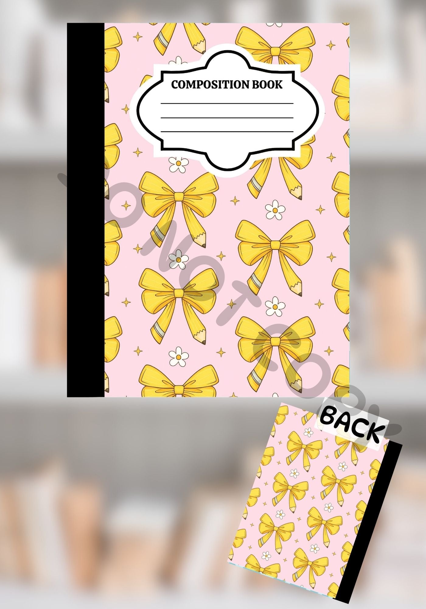 Bow Pencil Composition Notebook