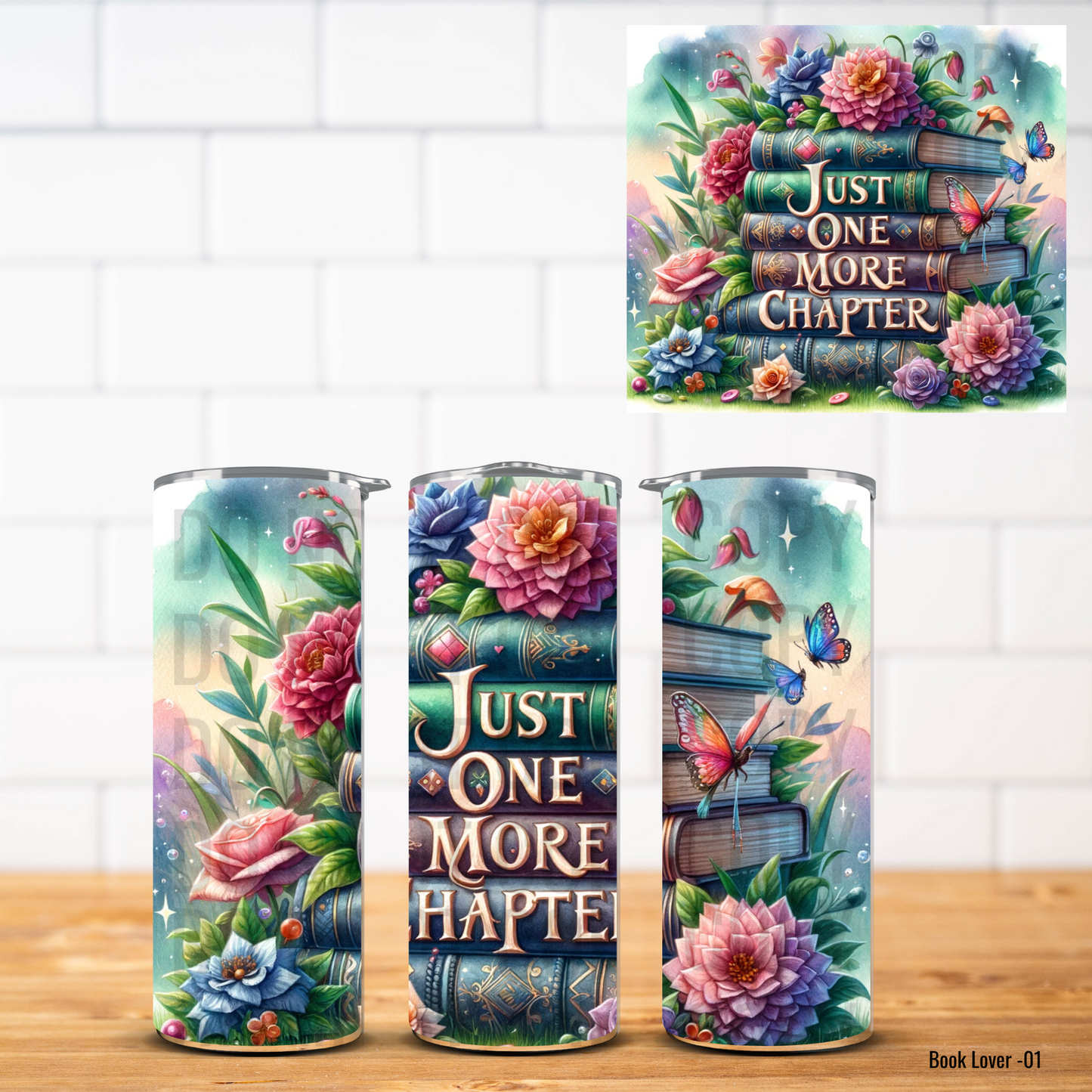 Just One More Chapter Vinyl Tumbler Wrap