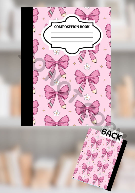 Bow Pencil Composition Notebook