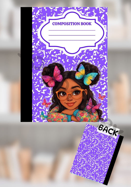 Butterfly Vibes Girl Composition Notebook