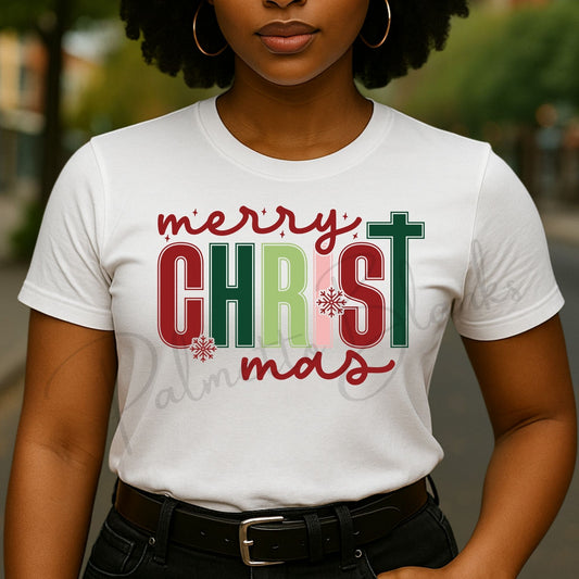 Merry CHRISTmas - Full Color Transfer