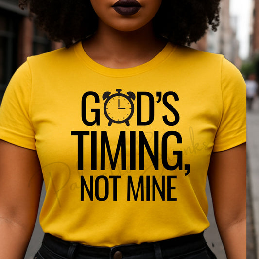 God’s Timing, Not Mine  - Screen Print Transfer