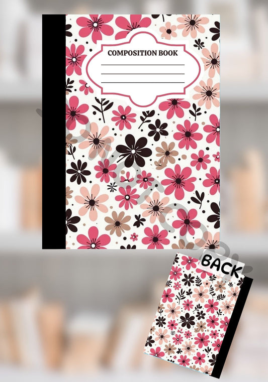 Retro Floral Composition Notebook